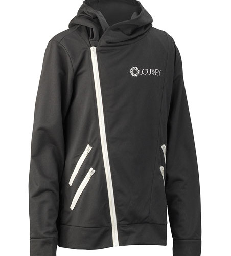 Journey_Black_Hoodie_White_Zippers_Front
